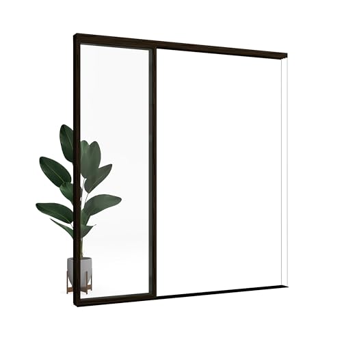 TSDC Large 90"x80" Triple Pane Multi Sliding Glass Wall Room Divider with Aluminum Framed Clear Tempered Glass I194370
