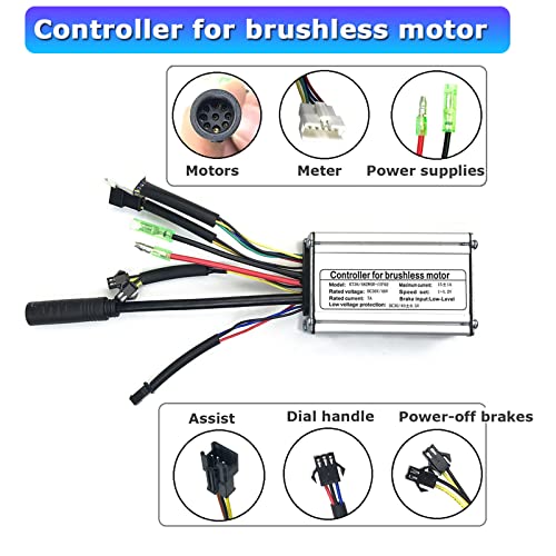 Electric Bicycle Conversion Kit 48V 350W Rear Hub Motor with LCD Display A137