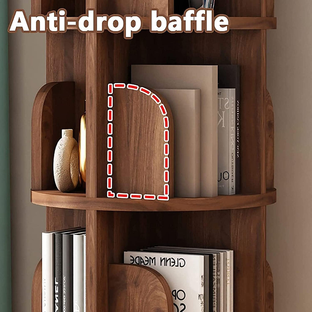 NeziH Flexible Solid Wood 5-Tier Standing Bookcase H422