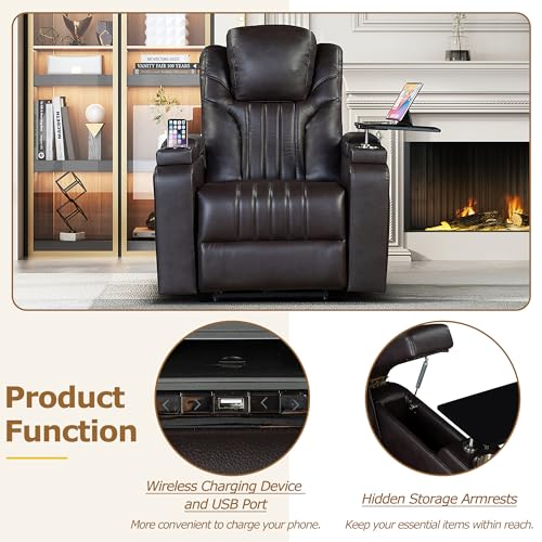 FANYE 360 Degree Swivel Upholstered Armchair, Grey H378