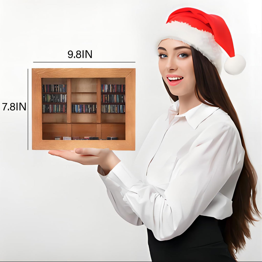 Anxiety Bookshelf Ornament with 200 Mini Books, Book Lovers Gift, Home Office Decor H332