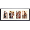 Golden State Art, 8x20 Picture Frame, Distressed White, Collage Frame Display Four 4x6 Photos, Horizontal or Vertical, HD Tempered Glass, Real Wood Molding, Wall Hanging, 1 Pack