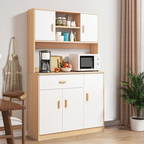 Freestanding Kitchen Pantry Storage Cabinet with Drawers and Shelves G418