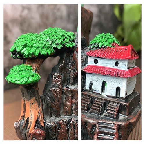 Resin Reflux Incense Holder Waterwheel Burner for Home Office T258991