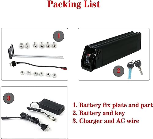 E-Bike Battery 36V 10Ah Rechargeable Lithium Pack for Electric Bicycle Motor L37088