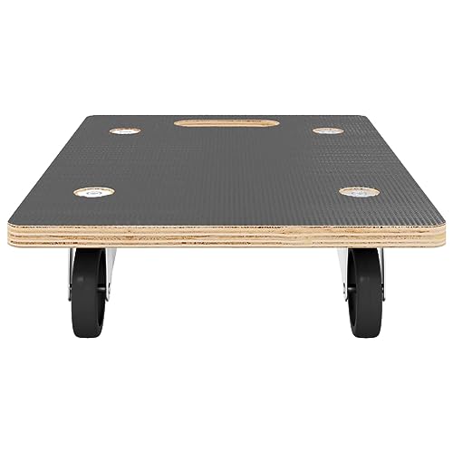 vidaXL Dolly Trolleys Set of 2, Rectangular, Anti-Slip, Grey N1830