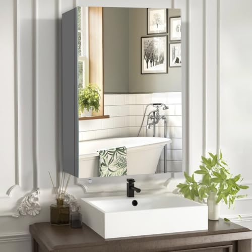 Movo Medicine Cabinet Mirror 18x24 Frameless Bathroom Wall Mount J496