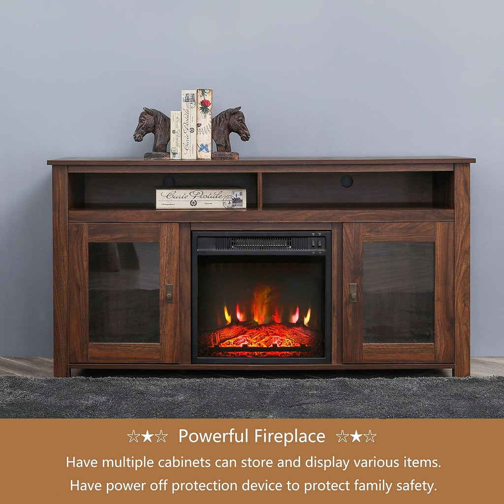 Rustic Electric Fireplace TV Stand for TVs up to 60" S392627