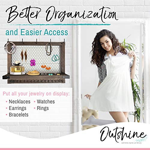 OUTSHINE Wall Hanging Jewelry Organizer K81212