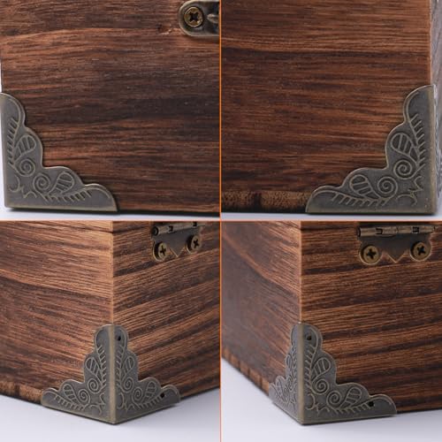 36 PCS Stair Dust Inner Corners for Wooden Steps, Antique Decorative Corner with Screws (Bronze) I947