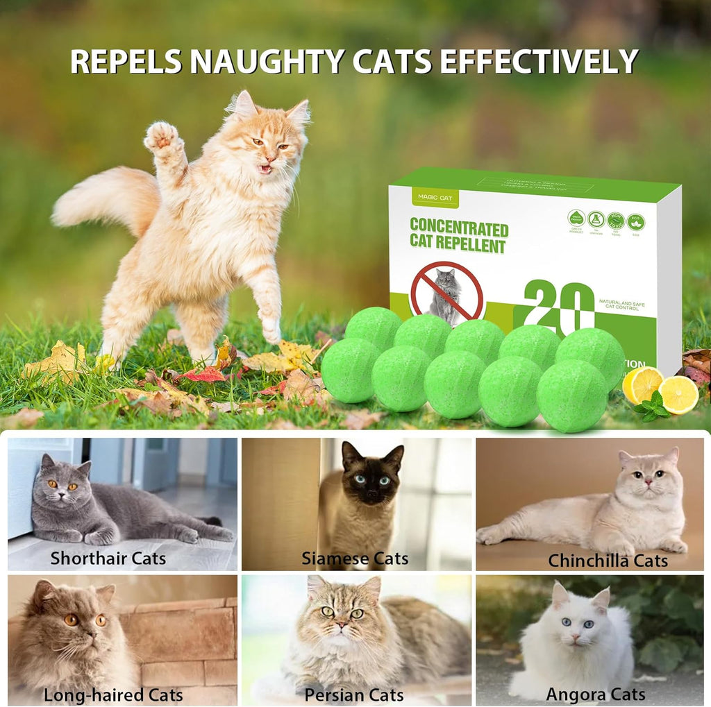 Cat Repellent Outdoor Peppermint Oil Deterrent for Home, 20 Pack R69755