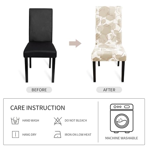Gibelle Dining Chair Covers Set of 6, Stretch Slipcover, Royal Blue E143