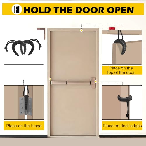 6 Pack First Responder Door Stops, Black U453