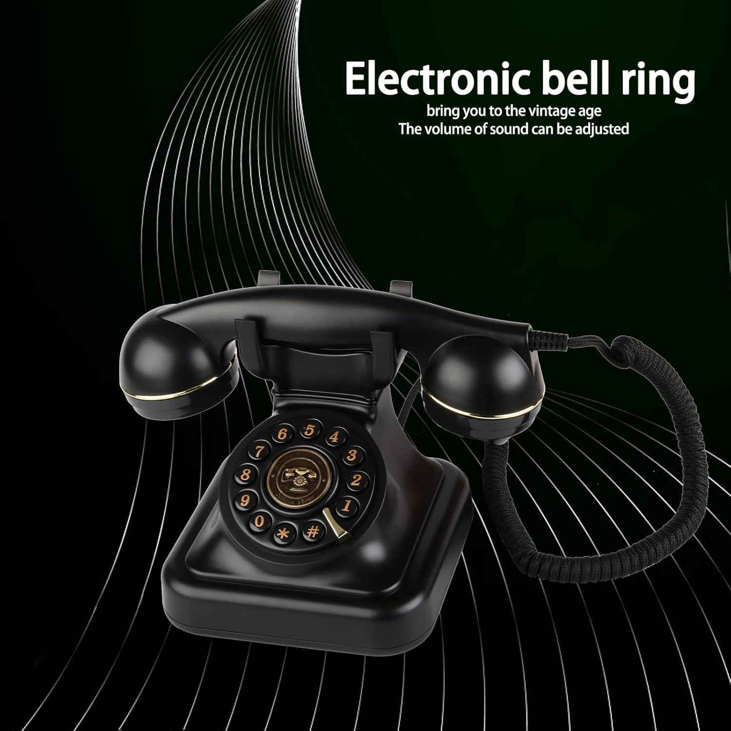 Retro Landline Telephone 1960's Classic Corded Dial Desk Phone E6147