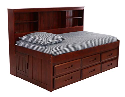 Discovery World Furniture Twin Bookcase Day Bed with 6 Drawers K93871