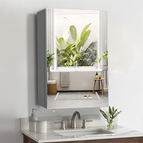 Movo Medicine Cabinet Mirror 18x24 Frameless Bathroom Wall Mount J496