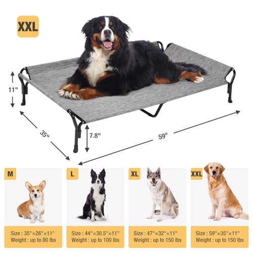 Veehoo Medium Elevated Dog Bed with Guardrail, Non-Slip, Washable, Brown T449717