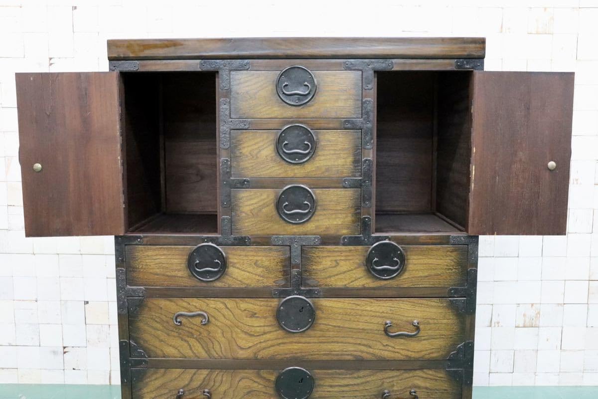 Folk Art Japanese Style Chest of Drawers Storage Furniture S4712