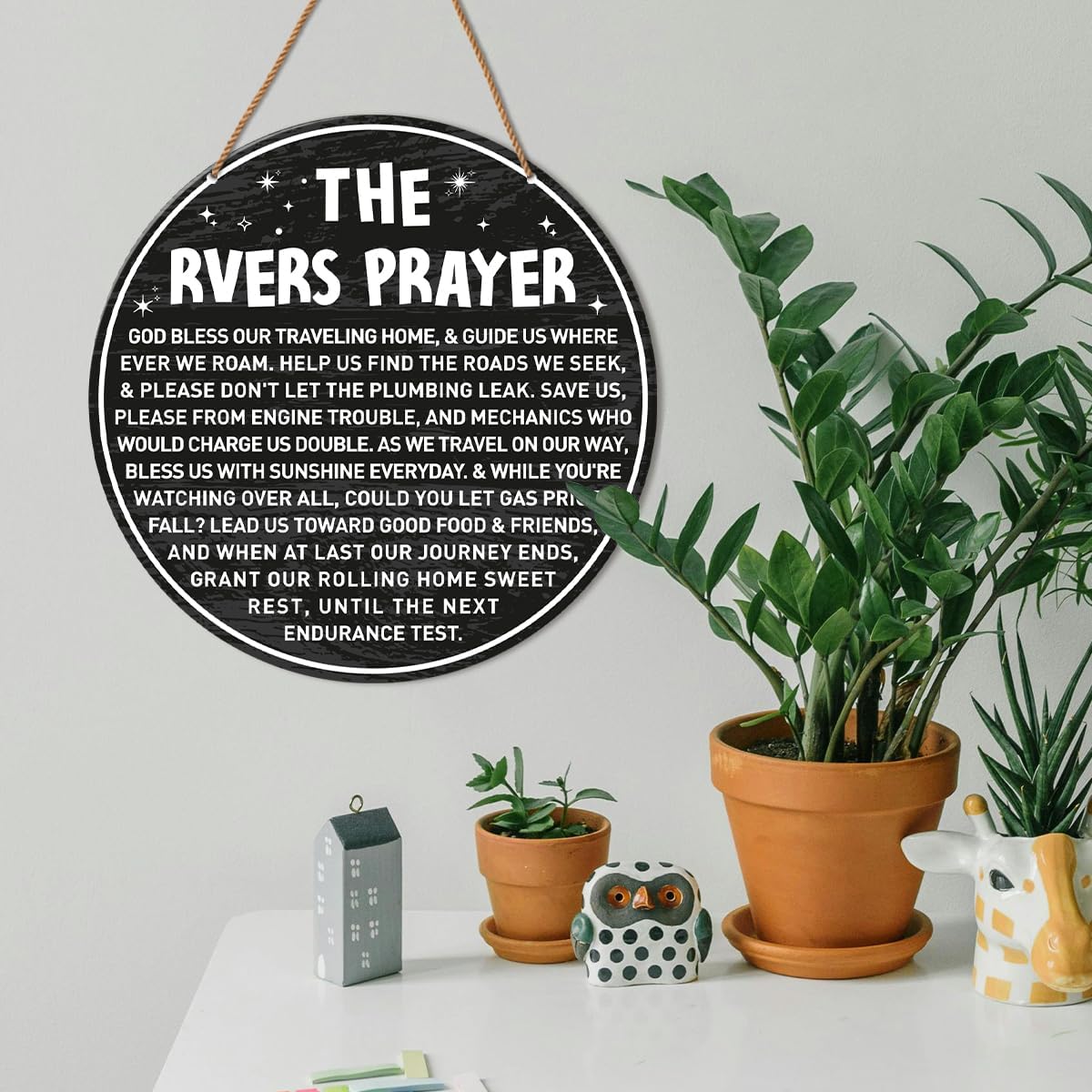 The RVers Prayer Camping Wall Decor Sign for Camper RV K871520