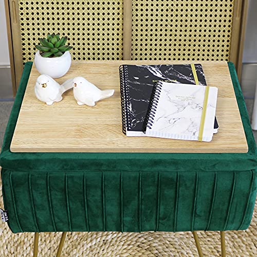 Velvet Vanity Stool with Back for Makeup (White) T465