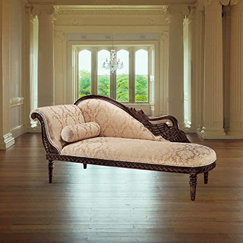 Design Toscano Swan Fainting Couch, 73", Walnut N663