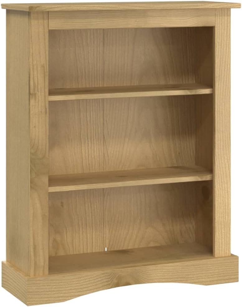 3-Tier Bookcase Office Furniture Bookshelf for Bedroom Mexican Pine Corona Z8369