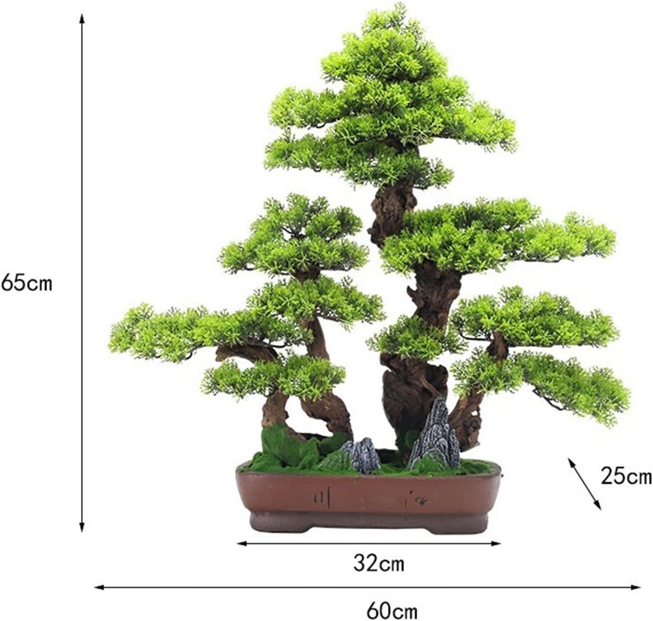 Artificial Bonsai Tree Fake Green Plant Potted Office Decoration B101450