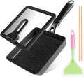 Premium Tamagoyaki Pan - Japanese Egg Pan with Lid - Japanese Omelette pan Nonstick - Omelet Pan for Japanese Food - Omelet Pan - Small Egg Pan - Square Pan