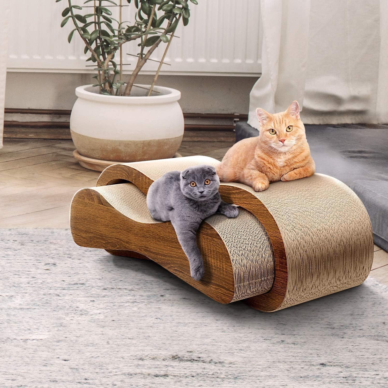 Infinity Cat Scratcher Cardboard Lounge Bed with Scratching Post B7367