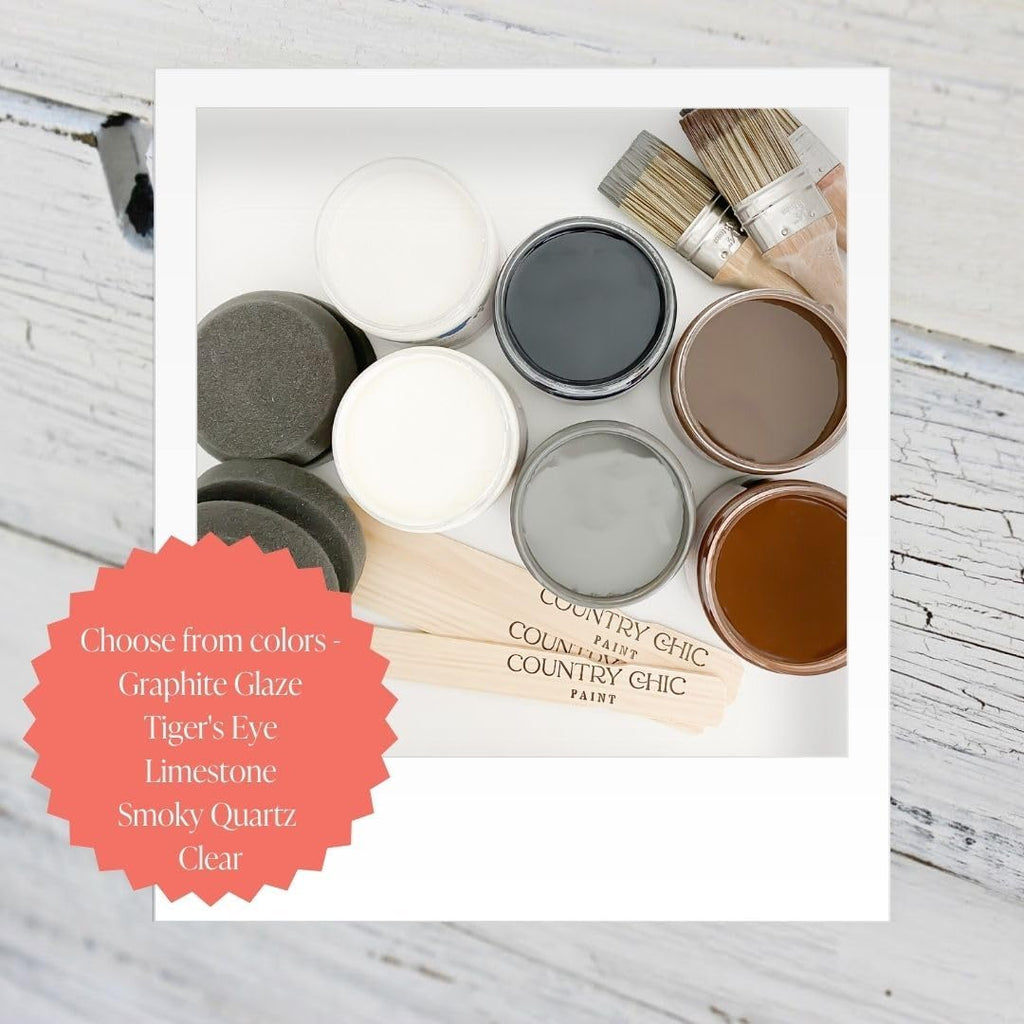 Furniture Glaze Antique Patina for Chalk Paint, Eco-Friendly Wood Stain, Slate Grey, 4 oz Q453