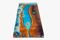 Customized Large Epoxy Table, Resin River Dining Table for 2, 4, 6, 8, Living Room Table Epoxy Coffee Table Top, Bar Counter (16.5" Inches Tall, 48 x 24 Inches)