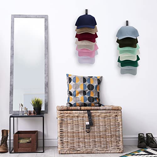 Wall Hat Rack for Baseball Caps Wooden Organizer Hanger 2 Pack Gray S63475