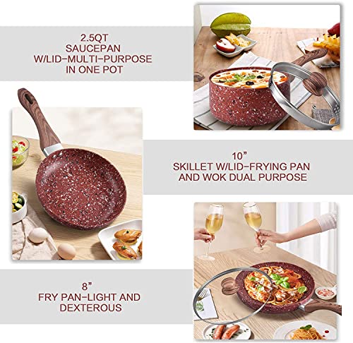 KOCH SYSTEME CS Nonstick Cookware Set 5 Piece, Induction Compatible T658