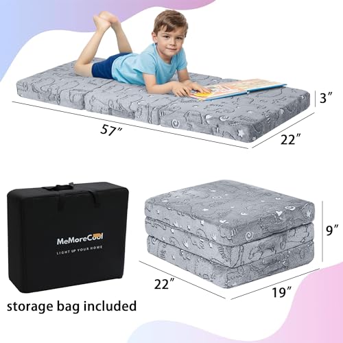 MeMoreCool Foldable Floor Mattress for Kids Toddler Nap Mat, Glow 63x26 Inch L381769