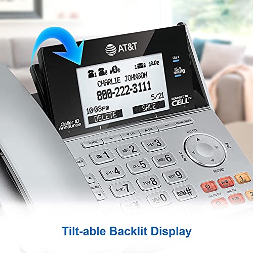 AT&T TL86103 2-Line Corded/Cordless Phone for Small Business with Answering Machine Q761502