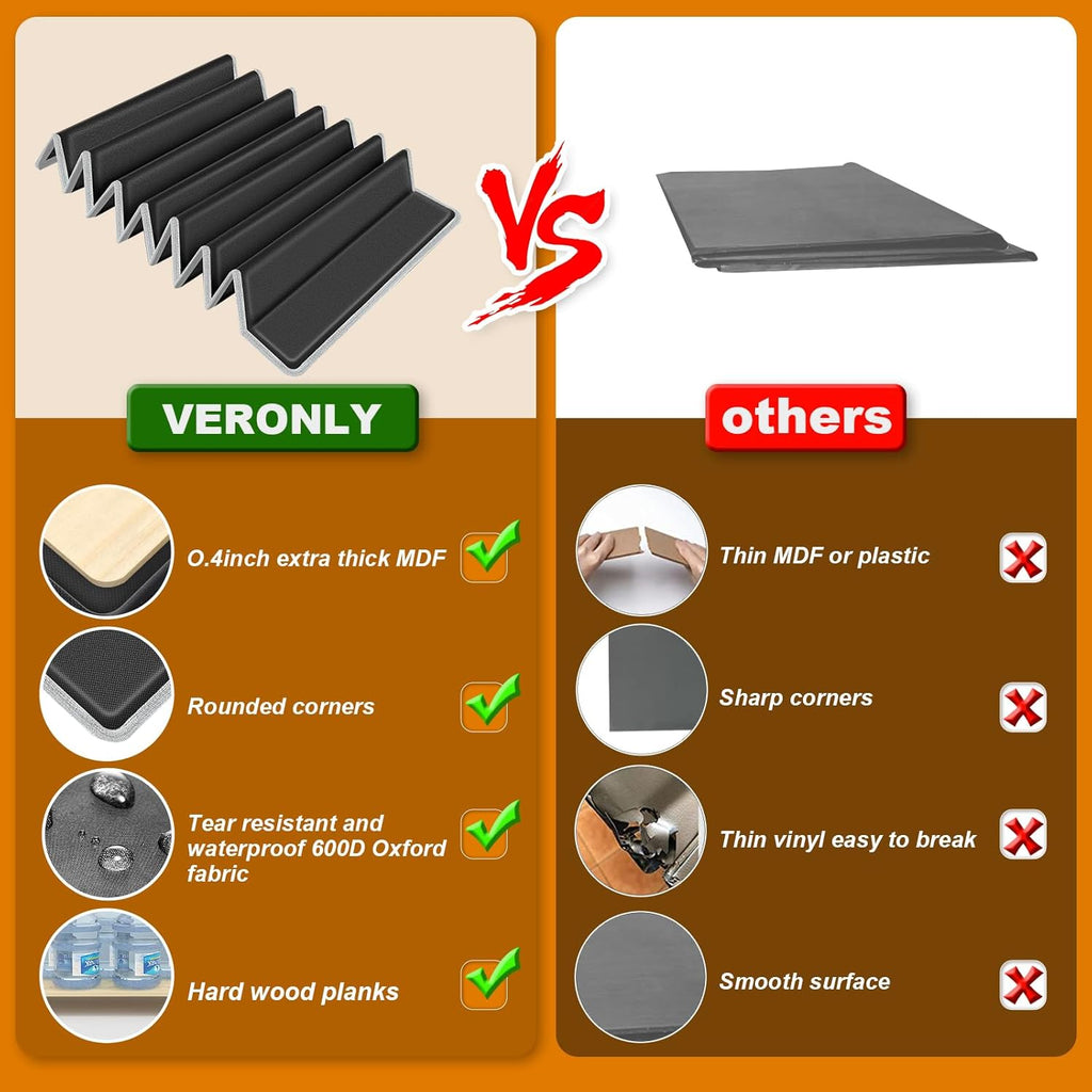 VERONLY Heavy Duty Couch Cushion Support Board for Sagging Sofas, 17"x66", Black L82622