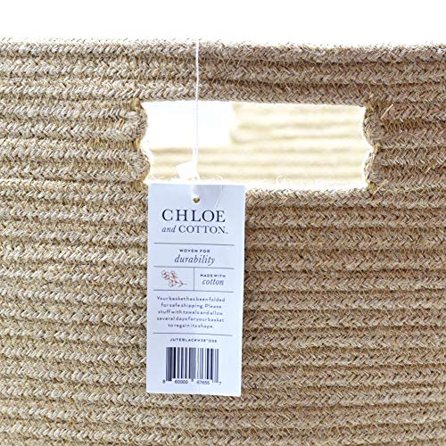 Large Cotton Storage Basket for Living Room Laundry Hamper A915