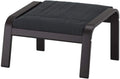 IKEA Poang Ottoman Black-Brown Hillared Anthracite 891.978.71