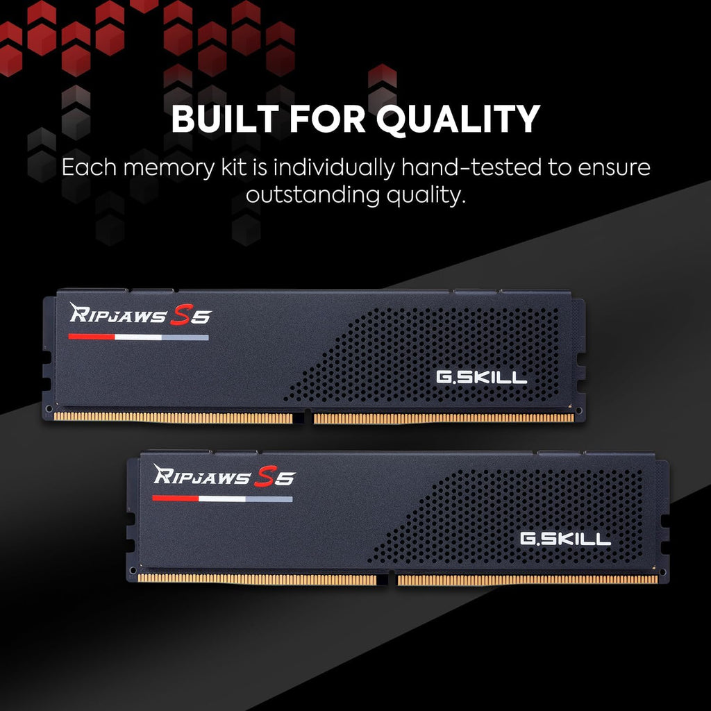 G.SKILL Ripjaws S5 DDR5 RAM 32GB (2x16GB) 6000MT/s CL36 Desktop Memory UDIMM - Matte Black I574926