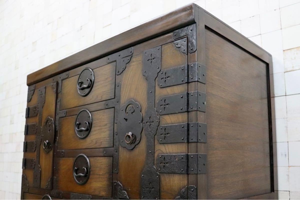 Folk Art Japanese Style Chest of Drawers Storage Furniture S4712