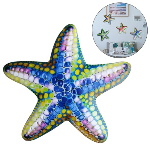 Starfish Sea Life Nautical Wall Decor Iron Ocean Star Ornament (Peach) H12249