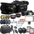 Canon Vixia HF G70 UHD 4K Camcorder w/LED Video Light + Filter Kits + 2pc 64GB Memory Cards & More