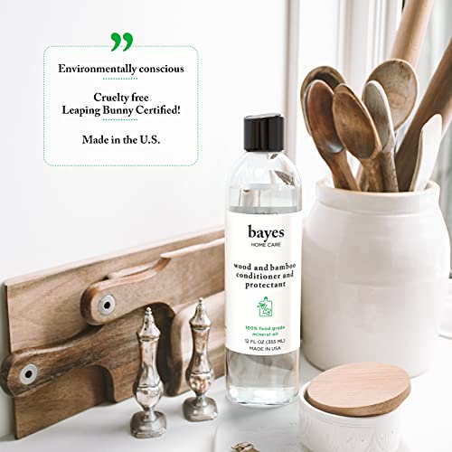 Bayes Food Grade Mineral Oil for Cutting Board - 12 oz U34337