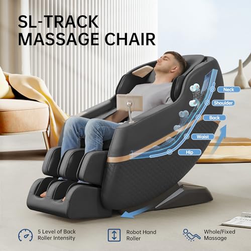 Real Relax Massage Chair F7 Black Shiatsu Recliner with Heat Z387739