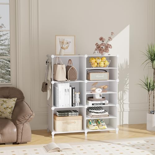 AWTATOS Closet Organizer 6 Cube Storage Shelves, White W271948