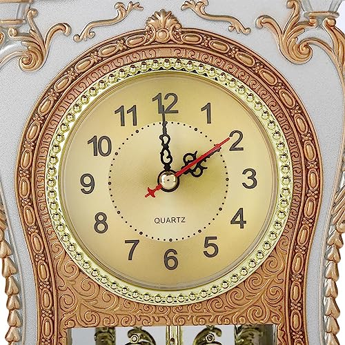 Wnvivi Vintage Table Clock Antique Desk Alarm Clock White S660