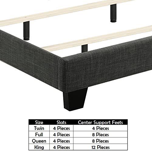 Rosevera Corrine Upholstered Bed Frame with Tufted Headboard, Twin, Natural Y723316