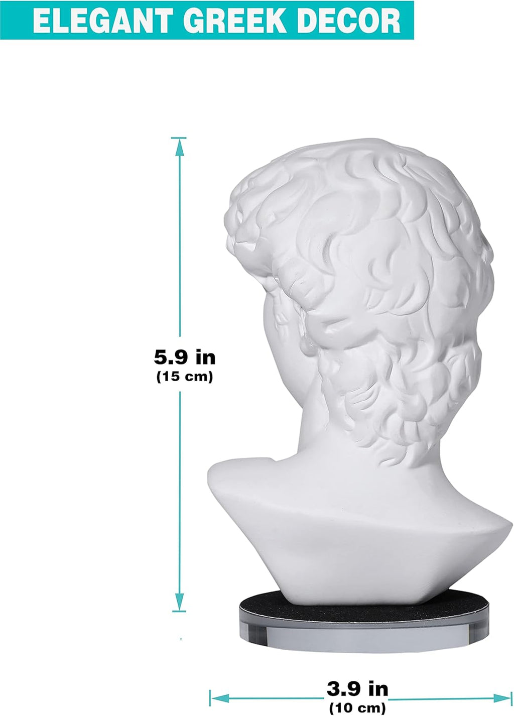 David Head Bust Statue Sculpture Michelangelo Replica E564661