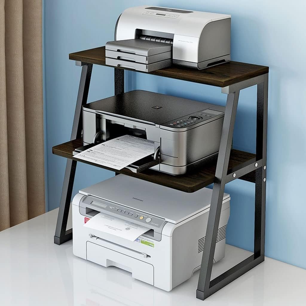 Printer and Shredder Stand with Storage Shelf, Home Office Furniture Z27832