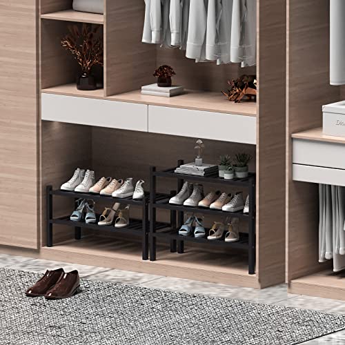 6-Tier Bamboo Shoe Rack Storage Organizer for Closet Entryway R22161
